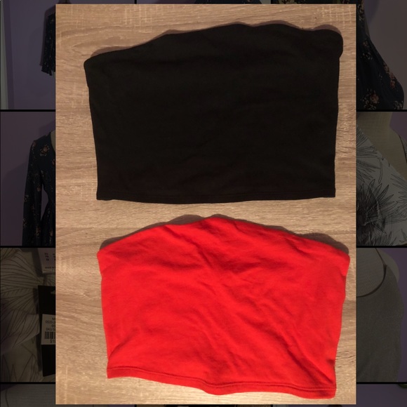 Garage tube tops (black & red) - Picture 1 of 1
